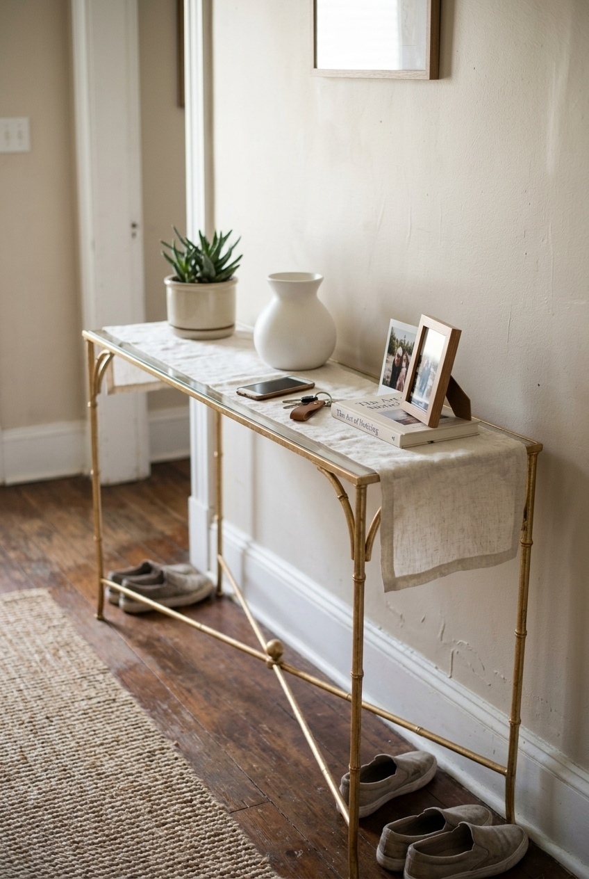 Curating Harmony With A 63 Inch Wood Console Table