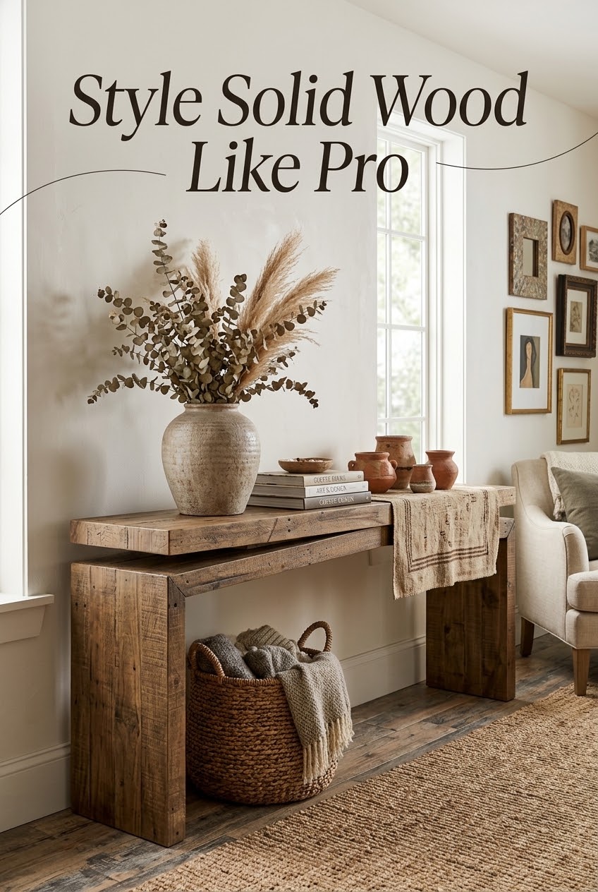 The Art of Natural Grounding: How to Style Solid Wood Console Tables Like an Interior Editor