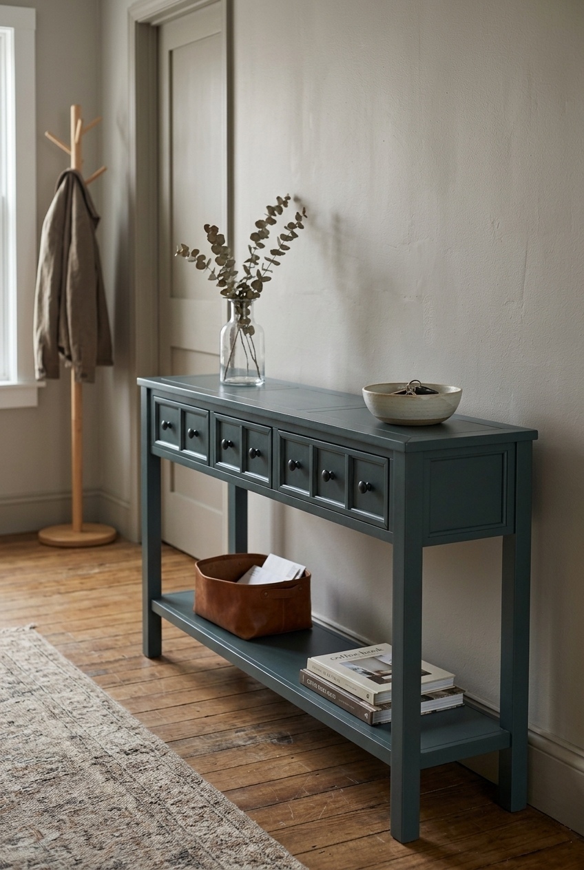 Rustic Elegance Meets Modern Function: Farmhouse Wood Console Table Ideas