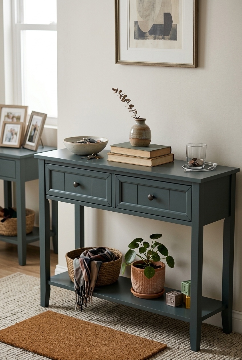 Rustic Elegance Meets Modern Function: Farmhouse Wood Console Table Ideas