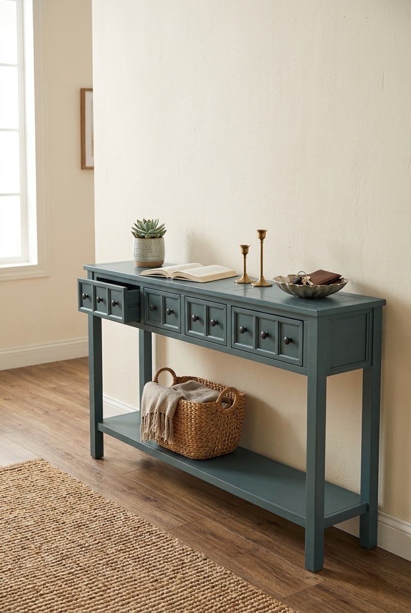 Rustic Elegance Meets Modern Function: Farmhouse Wood Console Table Ideas