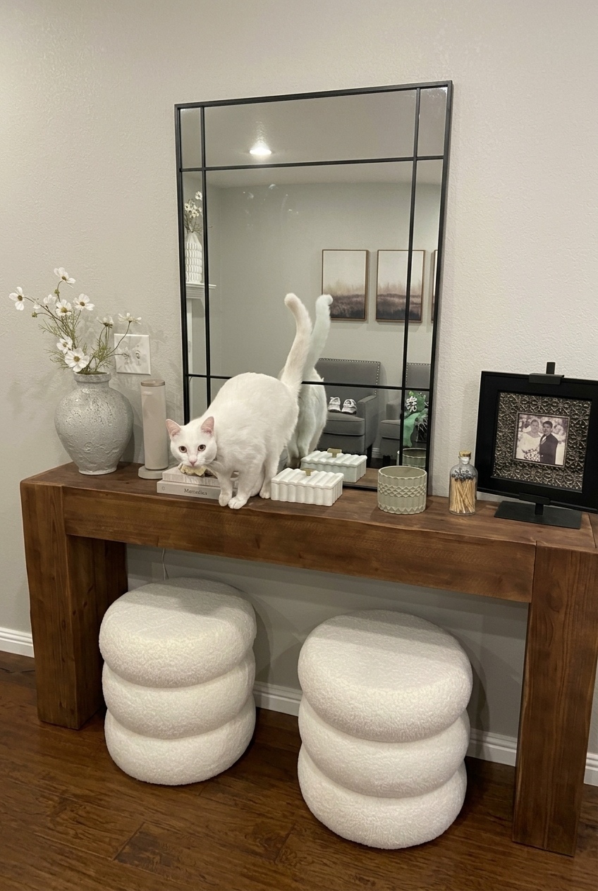 Curating Harmony: The Art of Layering a Solid Wood Console