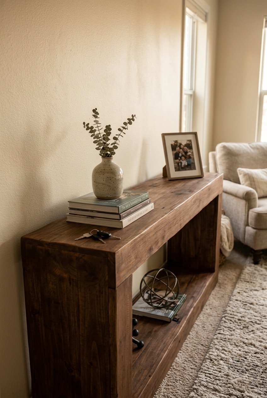 Curating Harmony: The Art of Layering a Solid Wood Console