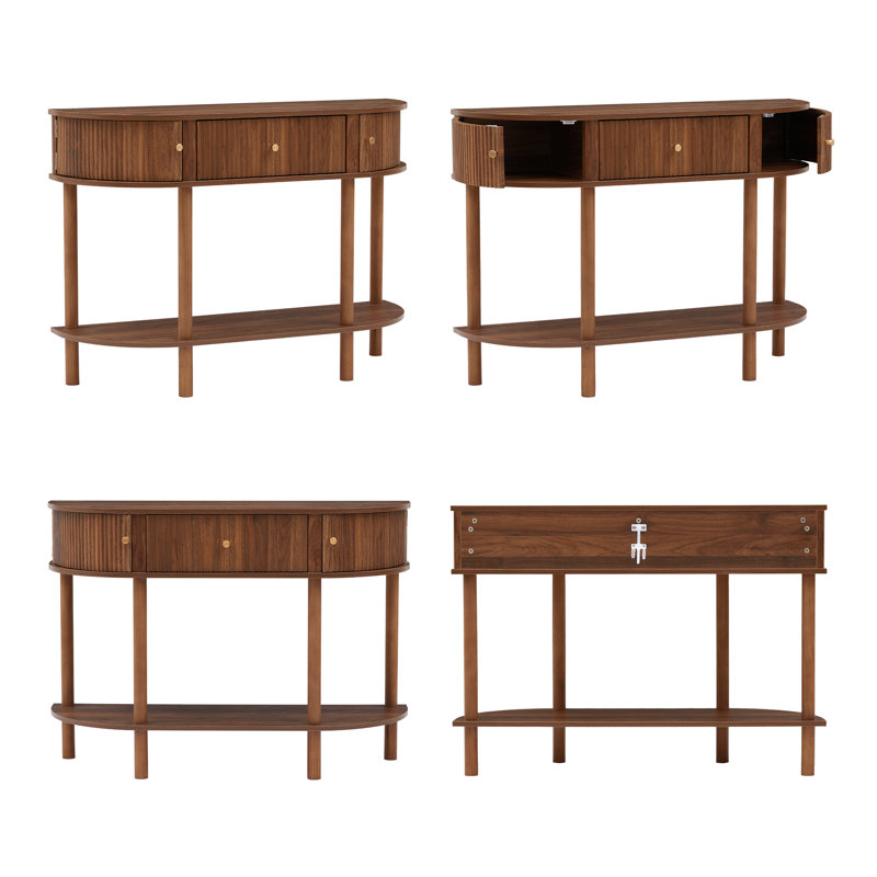 Lark Manor 433 Farmhouse Half Moon Console Table W113542874