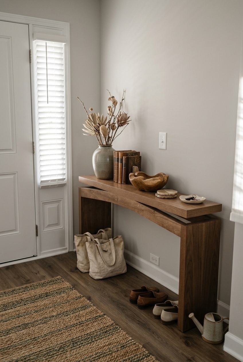 Harmonizing Architecture and Form with a Modern 63 Inch Wood Console Table