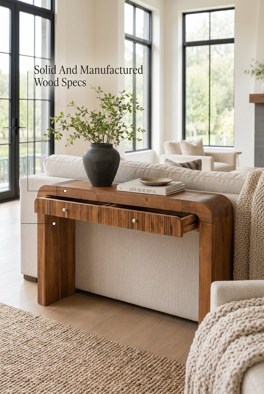The Art of Balance: How to Style Medium Wood Fluted Consoles with Quiet Sophistication