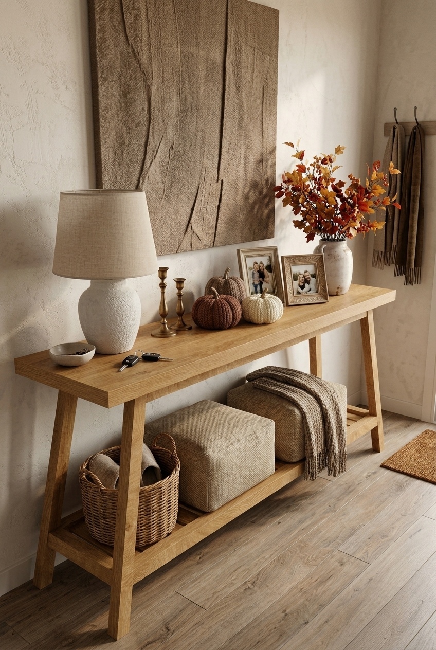 Proportion and Presence: Styling an Extended Foyer Entryway