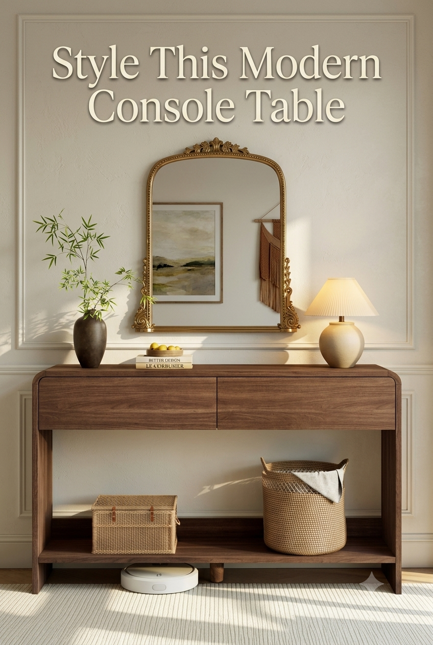 How to Style a Modern Console Table: Warm Minimalist Entryway Ideas